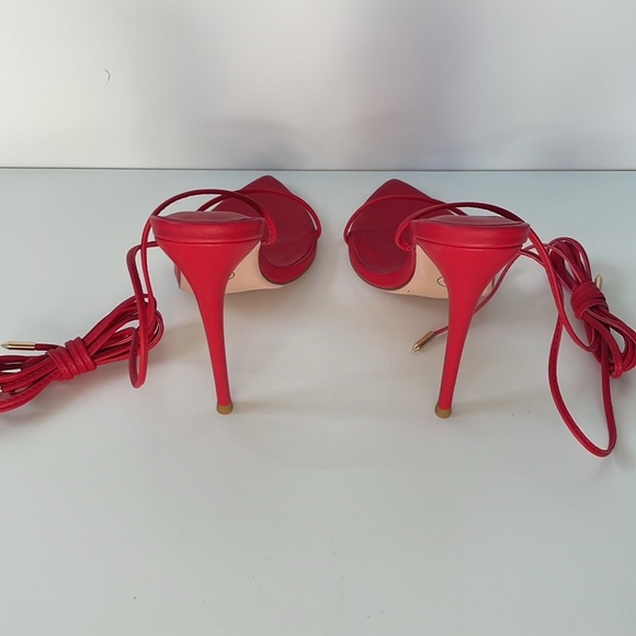 Femme LA Luce Minimale - Rouge Red Leather size 38 - Picture 3 of 6